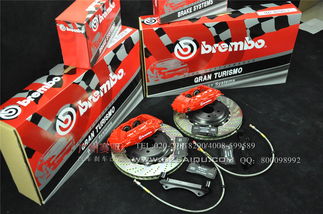 別克君威原裝位BREMBO 剎車套裝 F50大四活塞剎車鮑魚 大大提升制動(dòng)力
