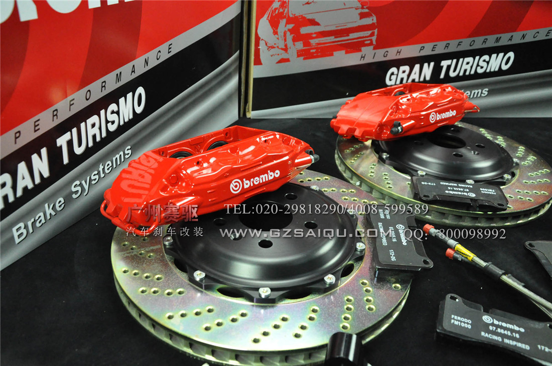 別克君威原裝位BREMBO 剎車套裝 F50大四活塞剎車鮑魚 大大提升制動(dòng)力